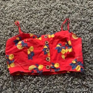 Lemon Crop Top